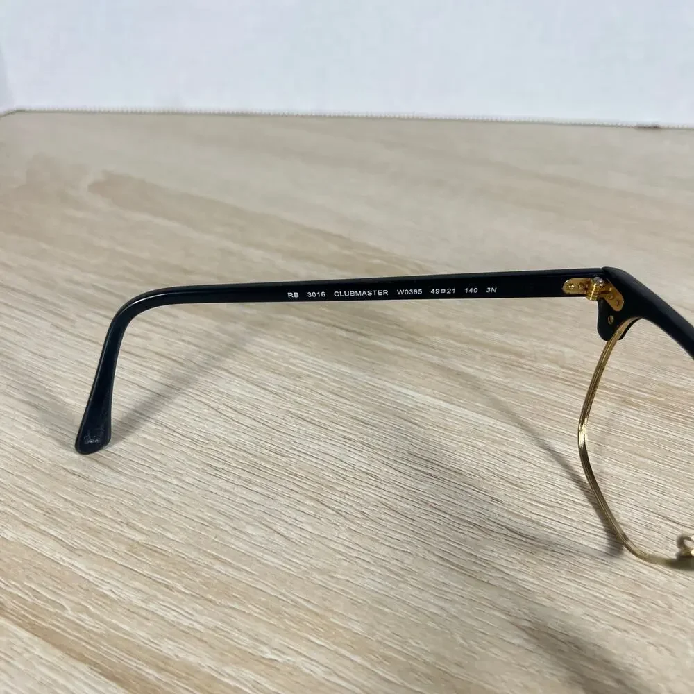 Ray-Ban RB3016 Clubmaster W0365 Sunglasses FRAMES ONLY Polished Black 49-21-140